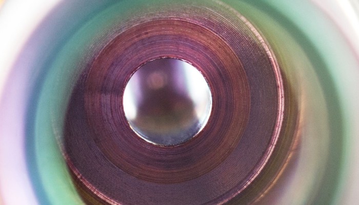 Close up of coated material