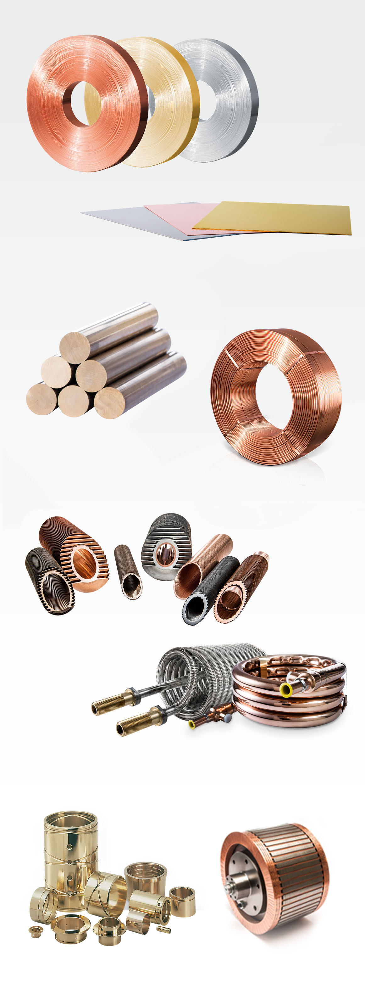 Overview of all product sections
